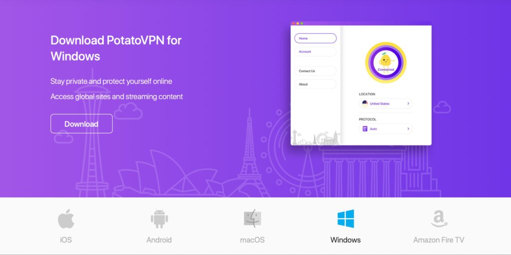 Лучшие бесплатные VPN для ПК, Android, iPhone: PotatoVPN