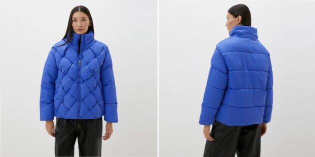 Зимние куртки с эффектом плетения 