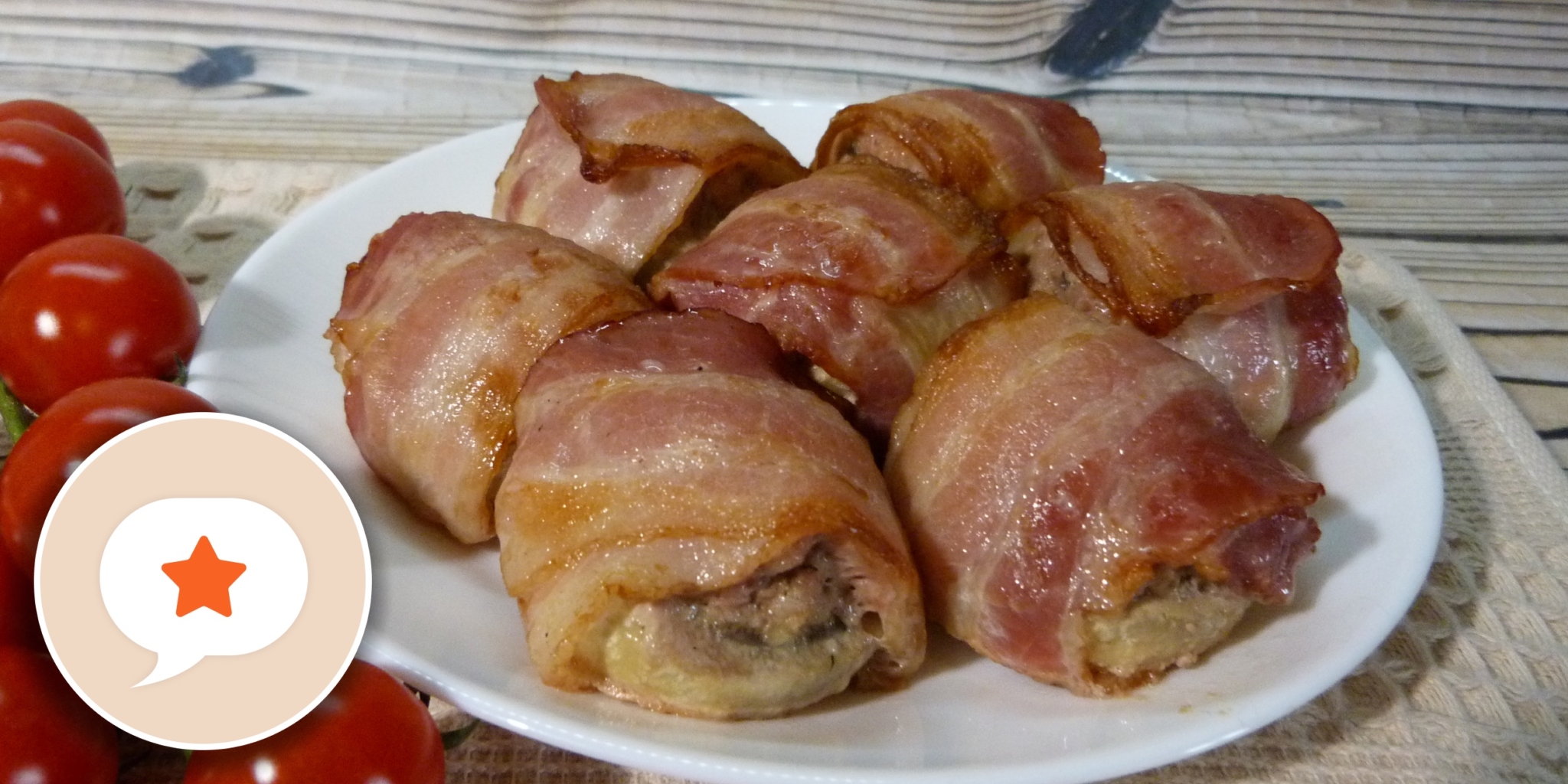 Рулетики из бекона с сыром и яйцами