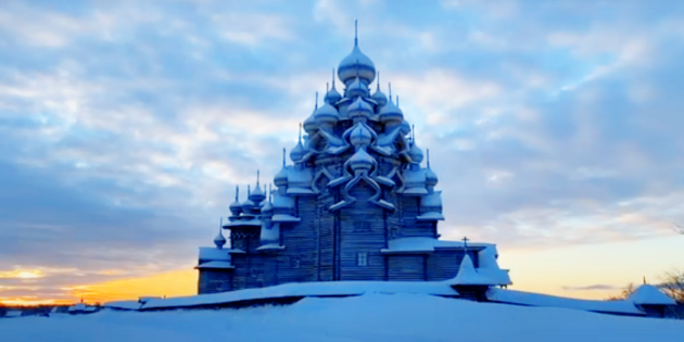 Отдых с детьми зимой в России: Карелия, Кижи