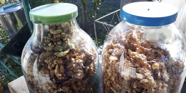 Как хранить очищенные грецкие орехи в банках или пластиковых контейнерах