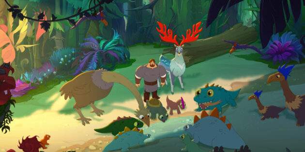 Кадр из мультфильма «Три богатыря и Пуп Земли»