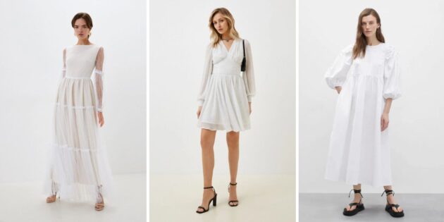 В чём встречать новый, 2024 год женщинам: белые платья