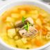 Суп с консервированным тунцом, картофелем и вермишелью