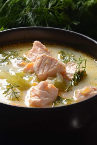 Рыбный суп со сметаной