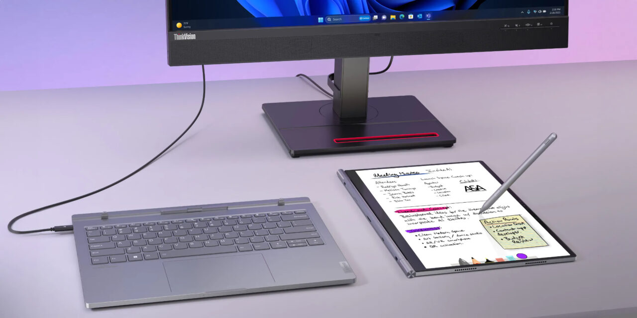 Lenovo показала планшет-трансформер на Android: он превращается в ...