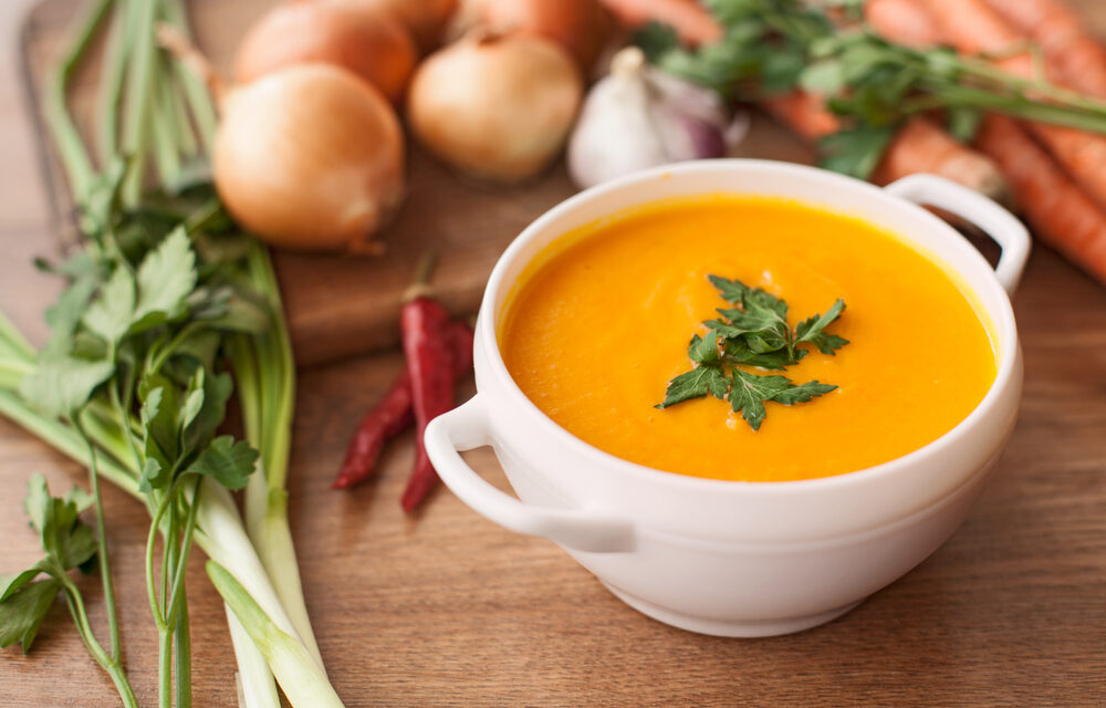 Овощной крем-суп из картофеля и моркови