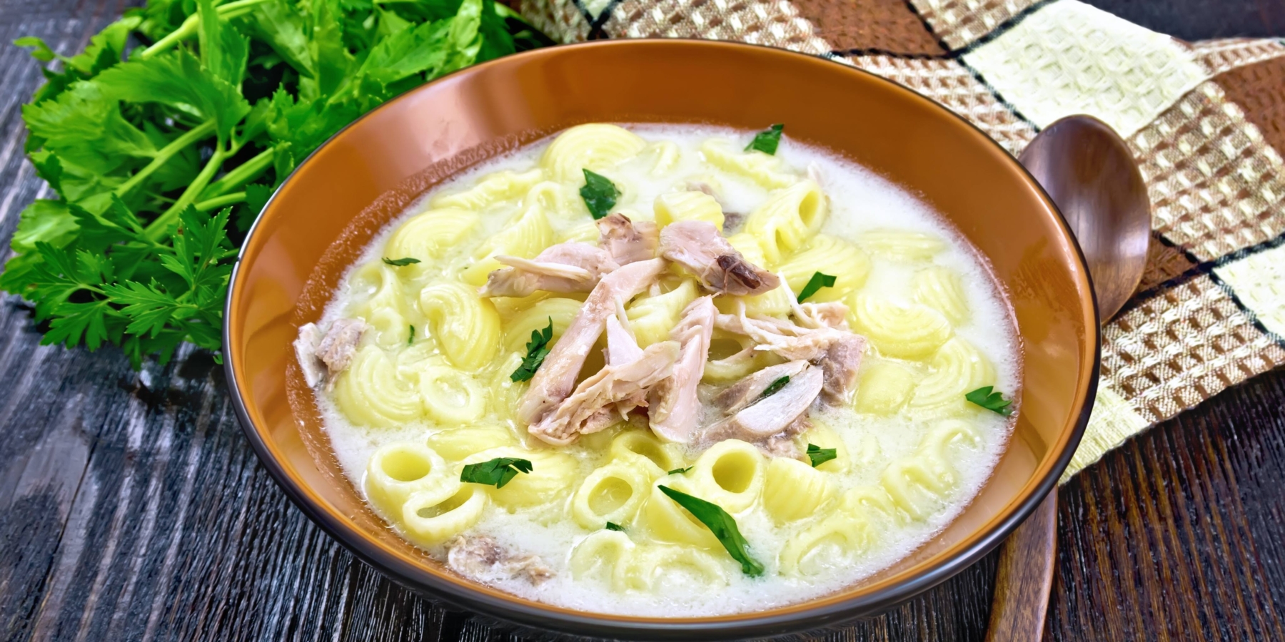 Сырный суп с куриными сердечками