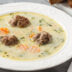 Итальянский сливочный суп с фрикадельками