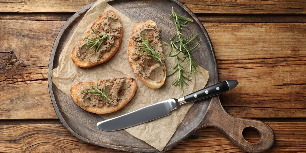 Beef liver pate with onions and cream