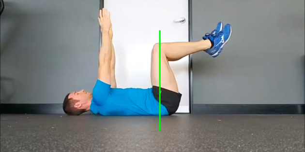Bend your knees at an angle of 90°