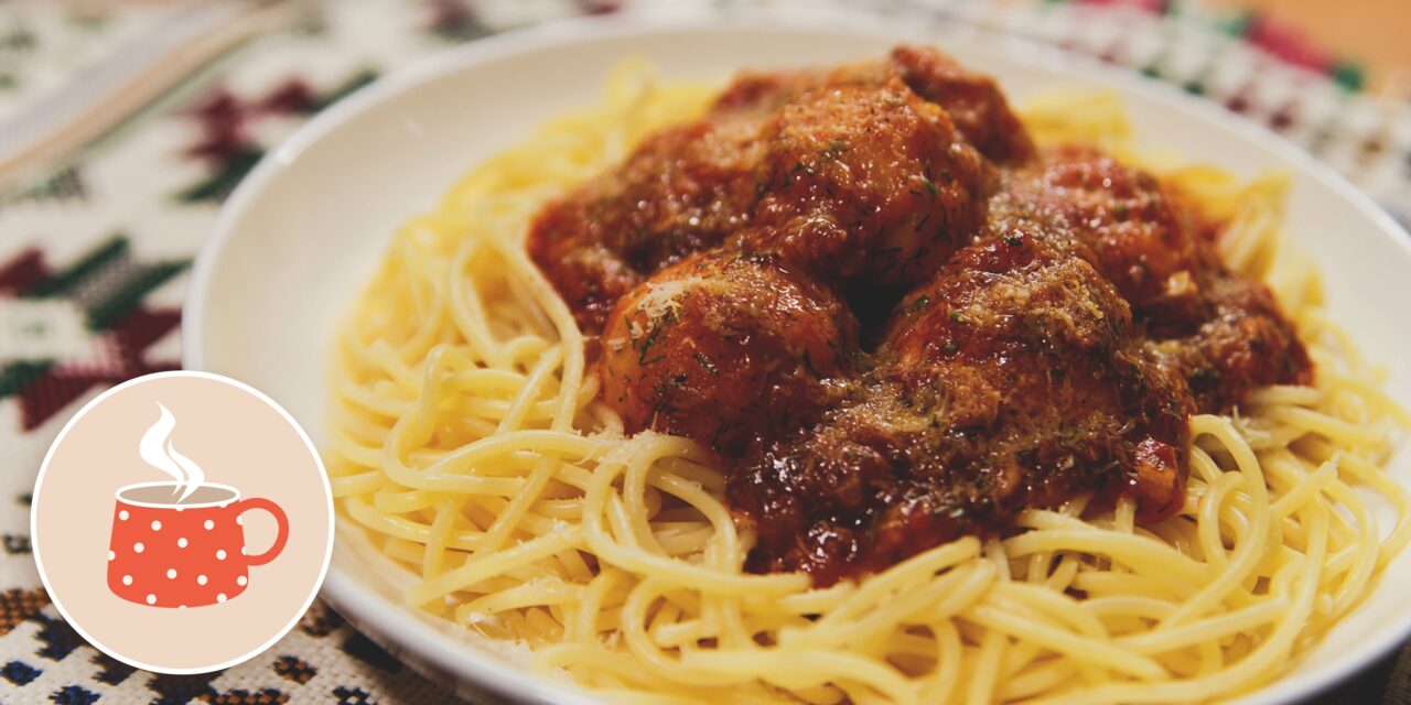 Рецепт с историей: спагетти с куриными фрикадельками