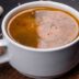Постный гороховый суп с сушёными грибами