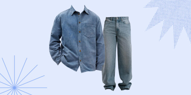 What to wear with a denim shirt - jeans