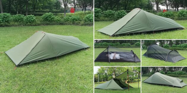 Палатка с сетчатым слоем 