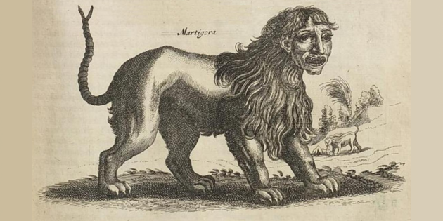 Мантикора. Johannes Jonston,1657 г