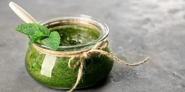 Рецепт зелёного соуса: мятный соус