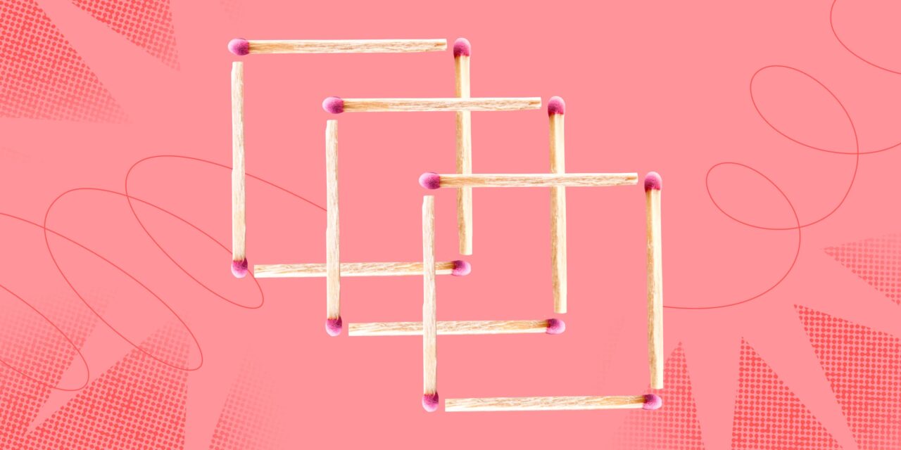 Мини-задачка: двигайте спички, чтобы получилось три квадрата