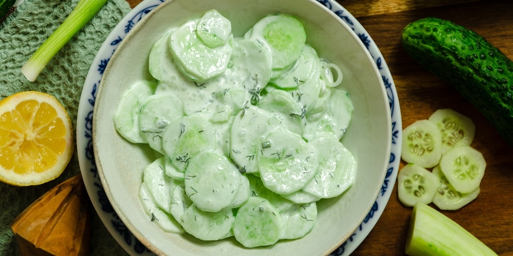 Мизерия — польский салат со свежими огурцами