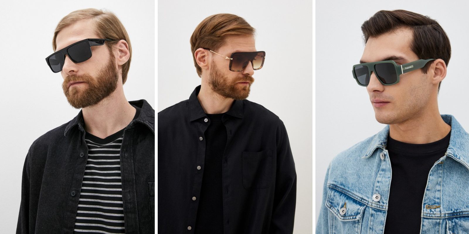 Модные солнечные очки для мужчин: модели в прямоугольной оправе