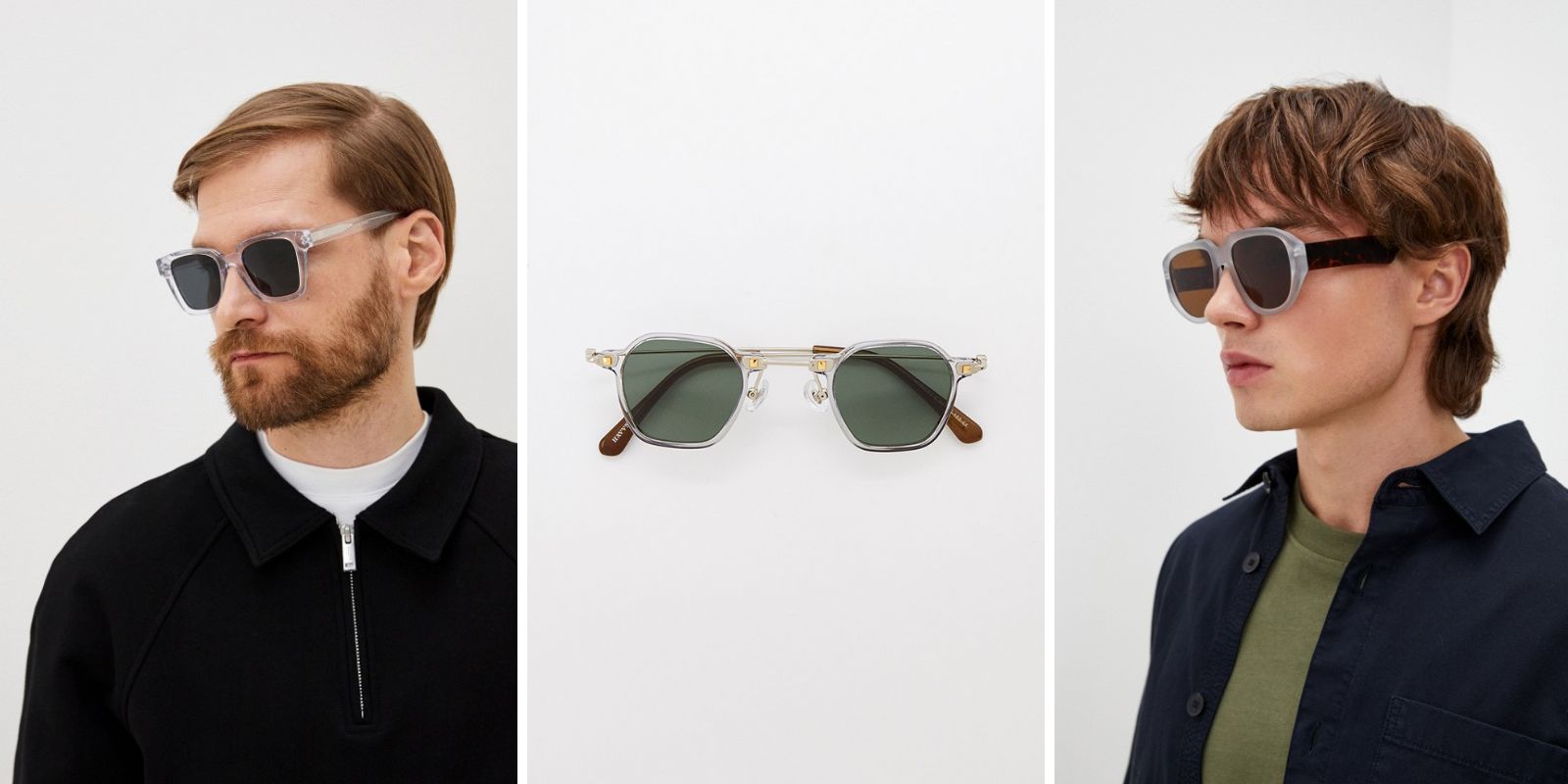 Мужские солнцезащитные очки на лето-2024: варианты в прозрачной оправе
