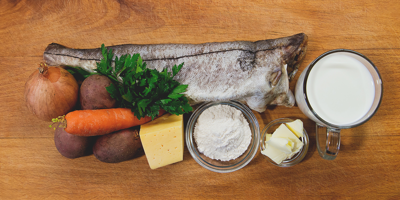 Пастуший пирог с рыбой: подготовьте ингредиенты