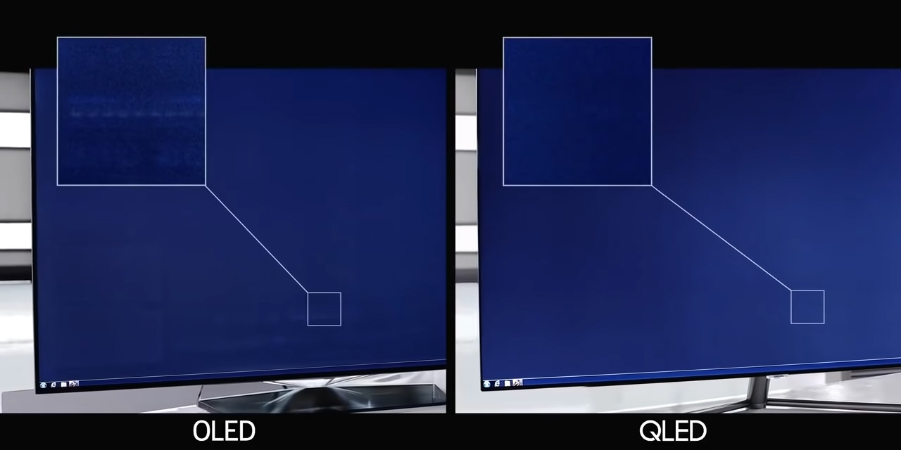 Чем отличается  OLED от QLED: выгорание экрана 
