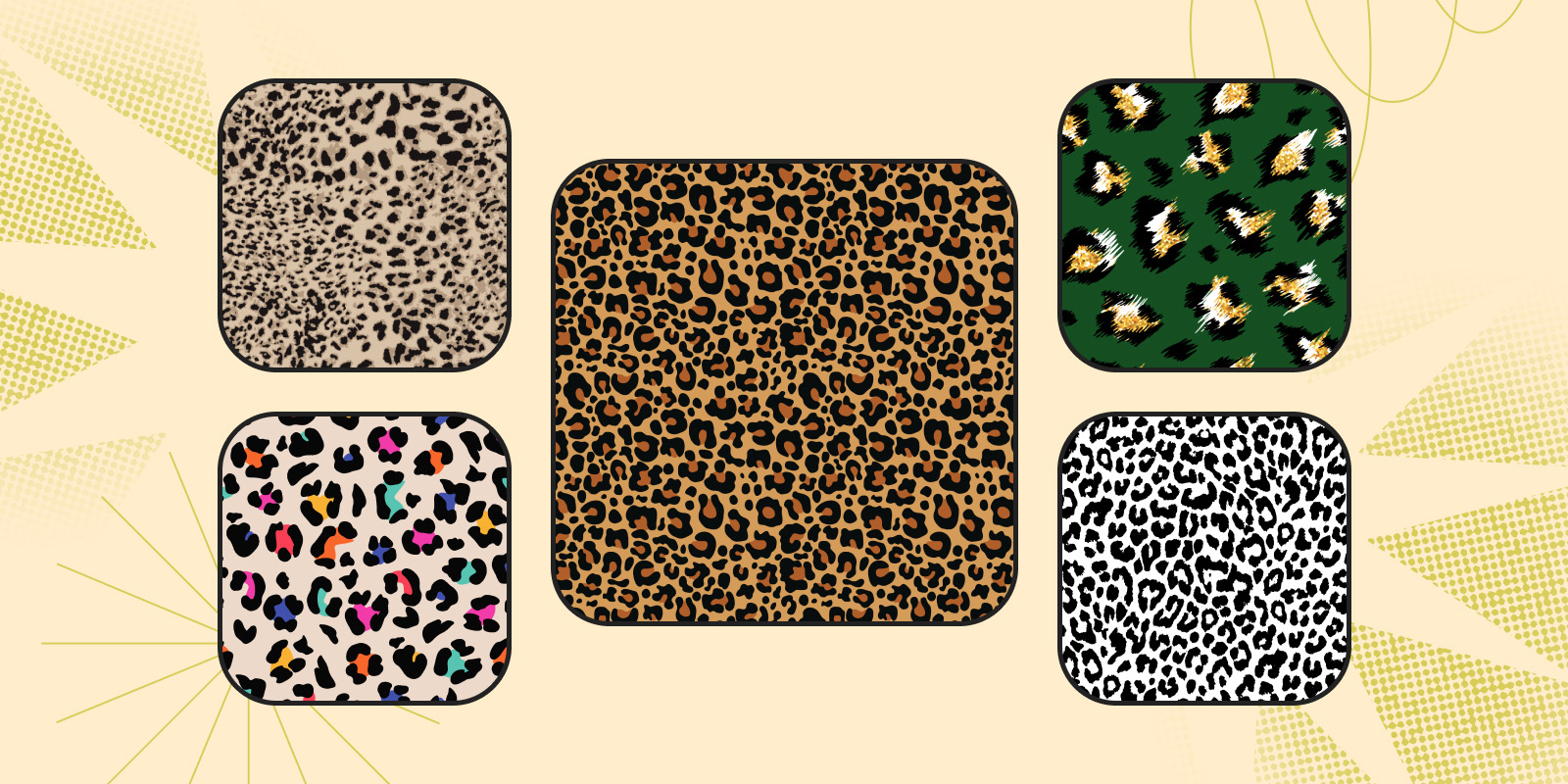 Разные варианты леопардового принта