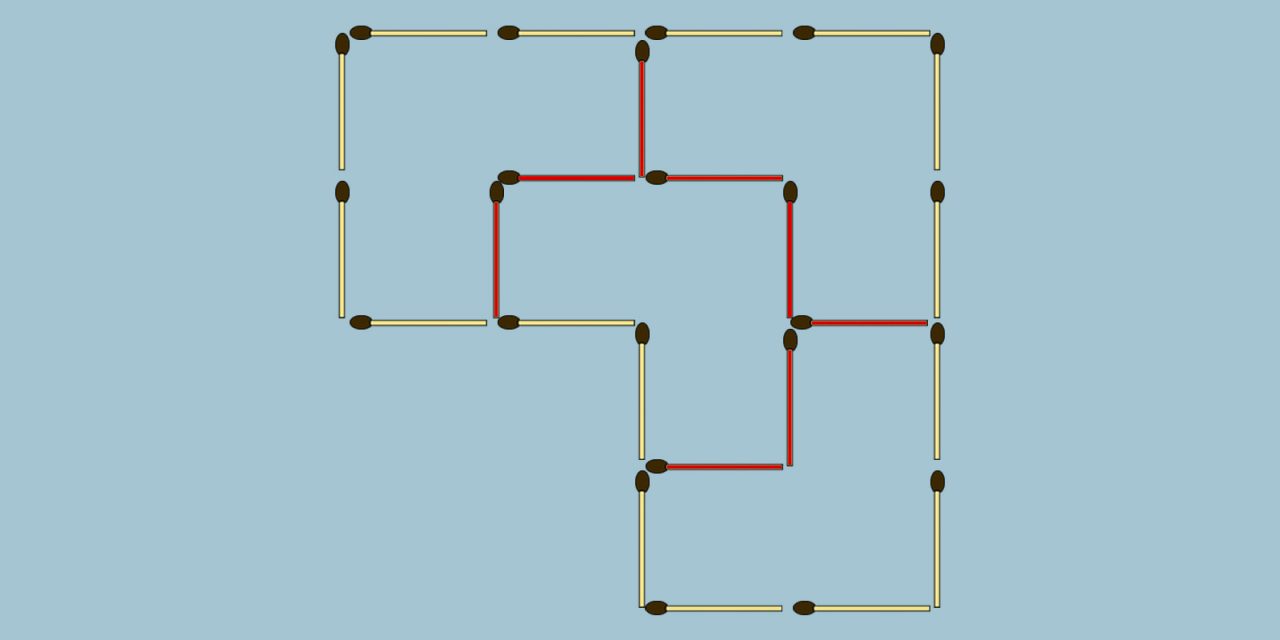 Головоломка: фигуры из спичек