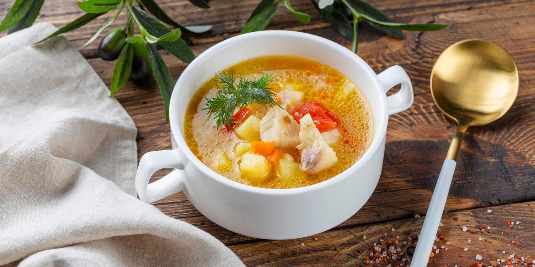 Рыбный суп со сметаной