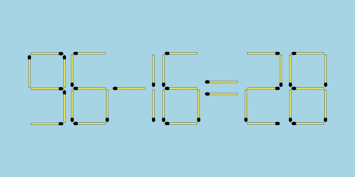 Головоломка со спичками: сделайте равенство верным