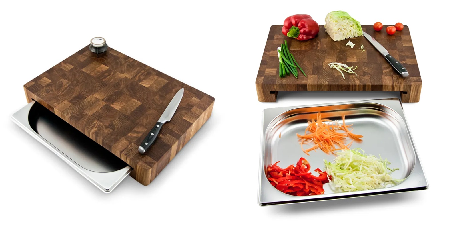 Разделочная доска с гастроёмкостью от KI Woods