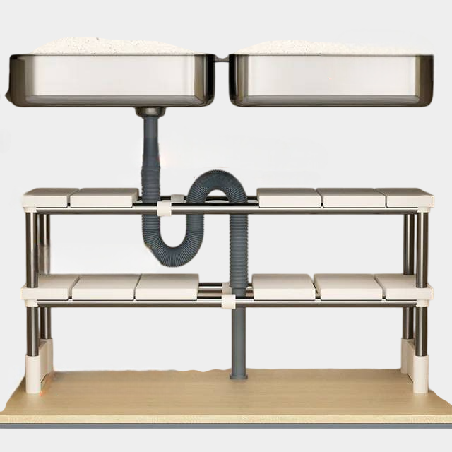 Двухуровневая полка под раковину