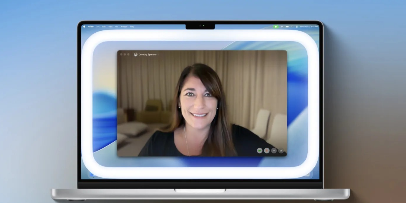 Apple добавила в MacBook эффект кольцевой лампы для видеозвонков