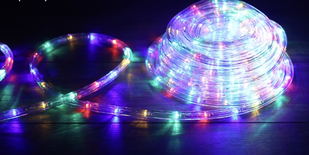 Дюралайт Виды уличных гирлянд: дюралайт