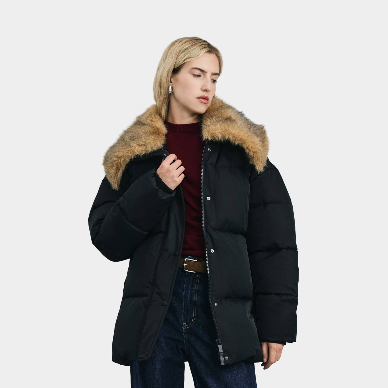 Куртка с меховым воротником от Zarina