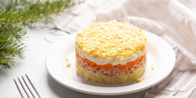 Рецепт салата «Мимоза» с консервированным тунцом