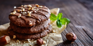 Супершоколадное печенье с орехами