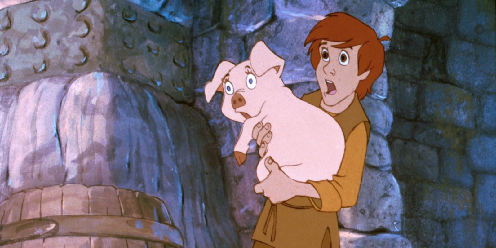 Кадр из мультфильма «Чёрный котёл» Кадр из мультфильма «Чёрный котёл» 1985 года