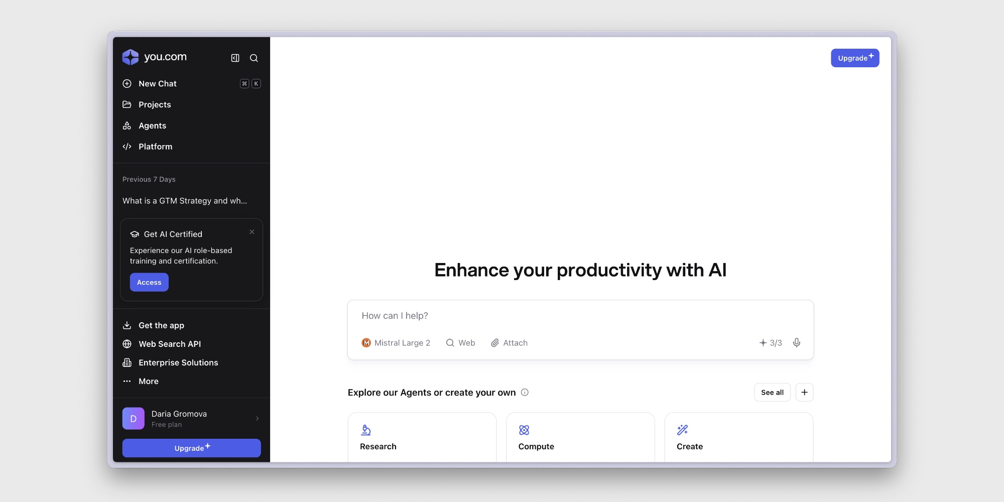 You.com Агрегатор нейросетей You.com
