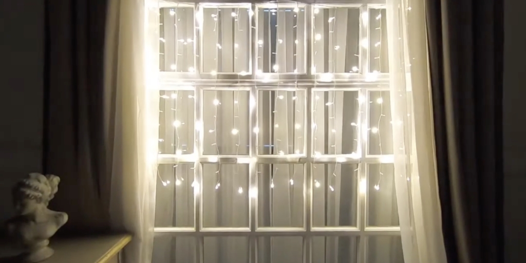 Бахрома, или занавес Какие бывают гирлянды: бахрома, или занавес