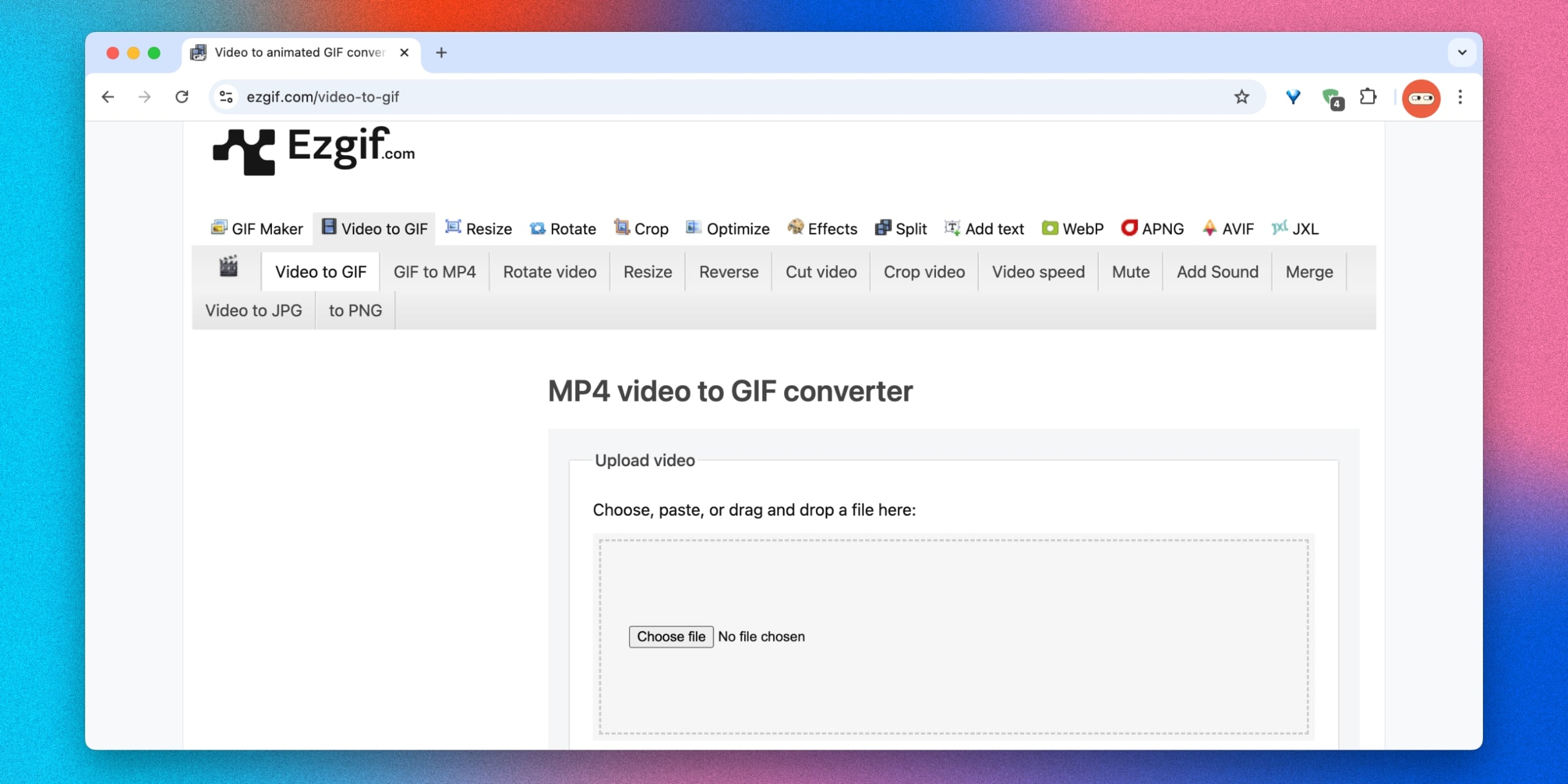 Ezgif Как сделать гифку из видео с помощью Ezgif