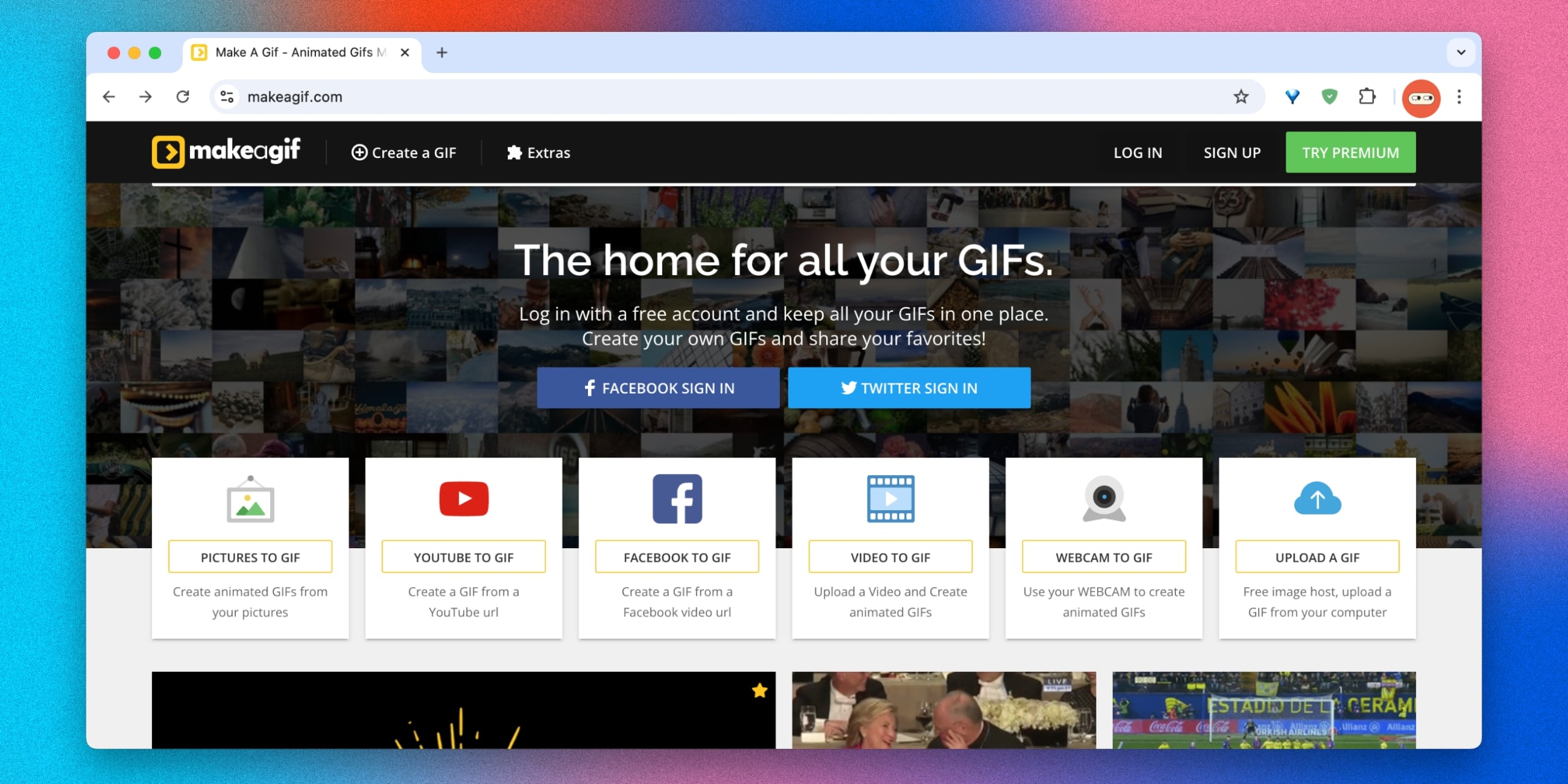 Make a GIF Как сделать гифку из видео с помощью Make a GIF
