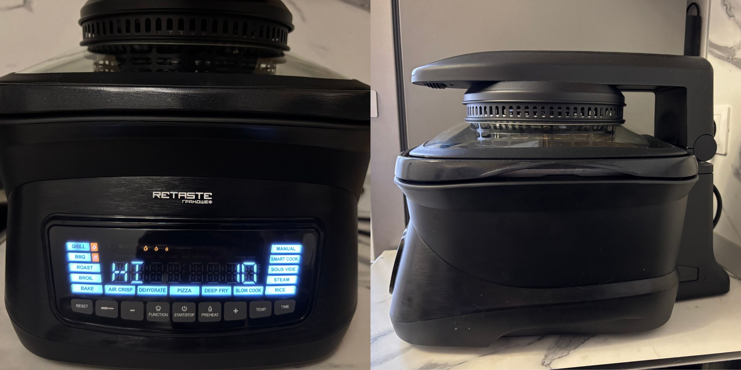 Аэрогриль «Грандшеф 16 в 1»: дизайн и комплект поставки