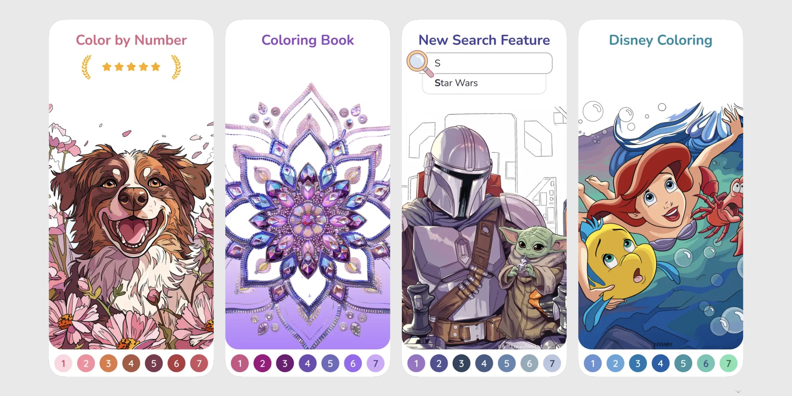 Расслабляющие игры для телефона: Цифровая раскраска Happy Color