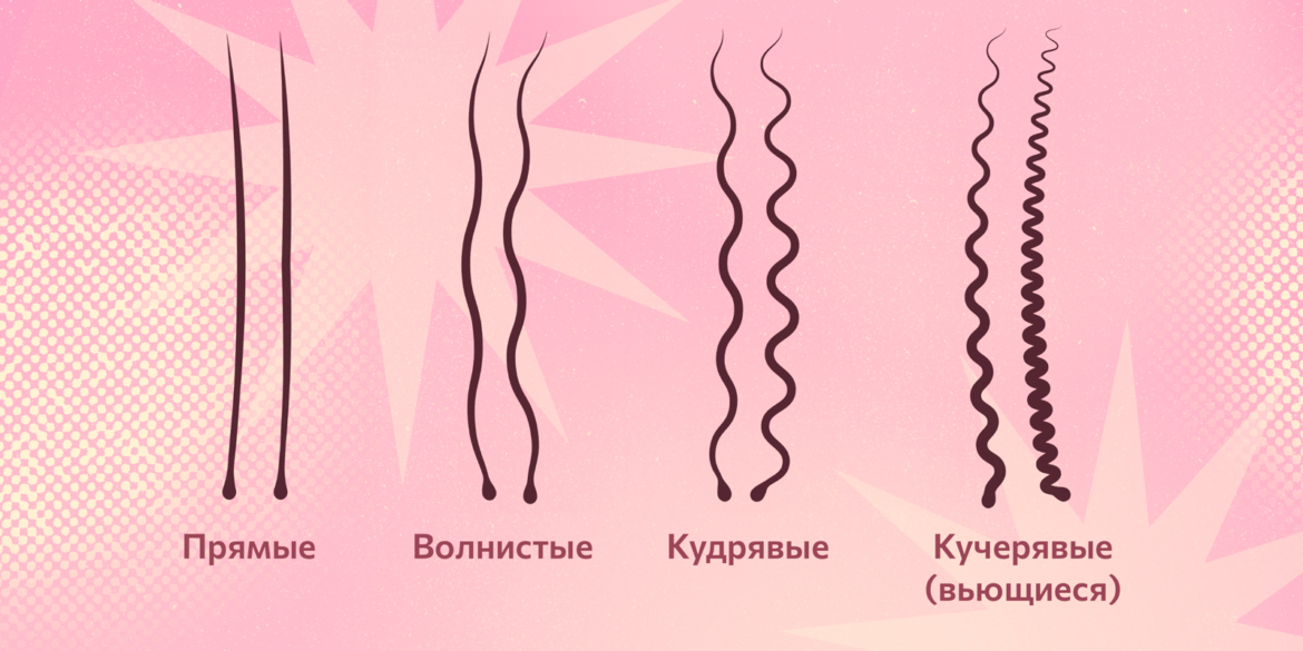 разные типы волос прямые и вьющиеся