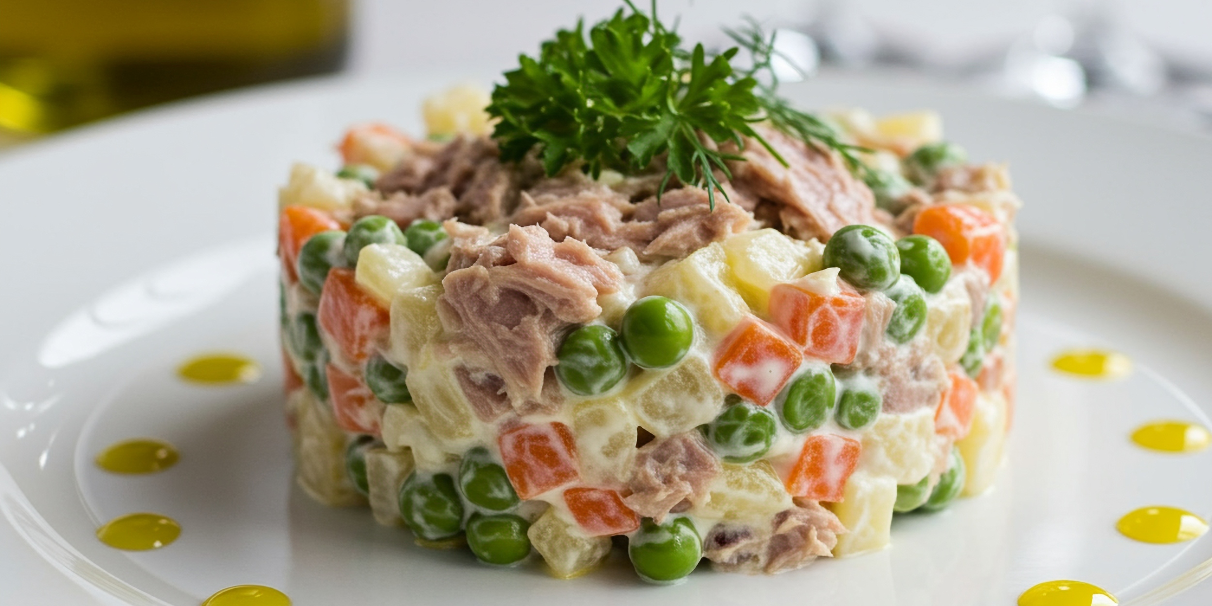 Оливье с тунцом — когда устали от классики и хочется экспериментов