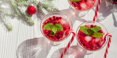 Освежающий клюквенный мохито на Новый год