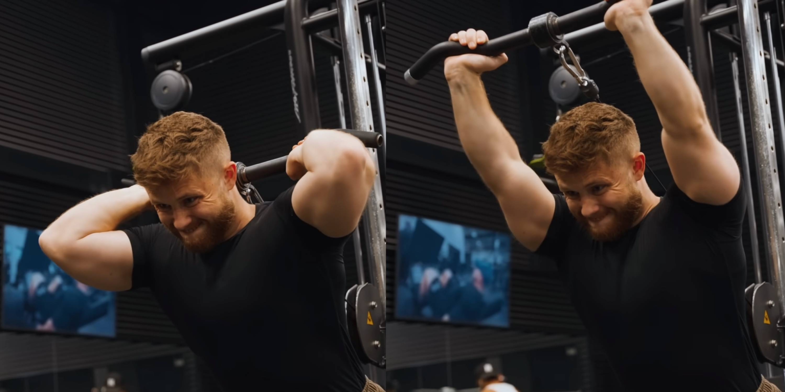 Разгибание на блоке из-за головы 