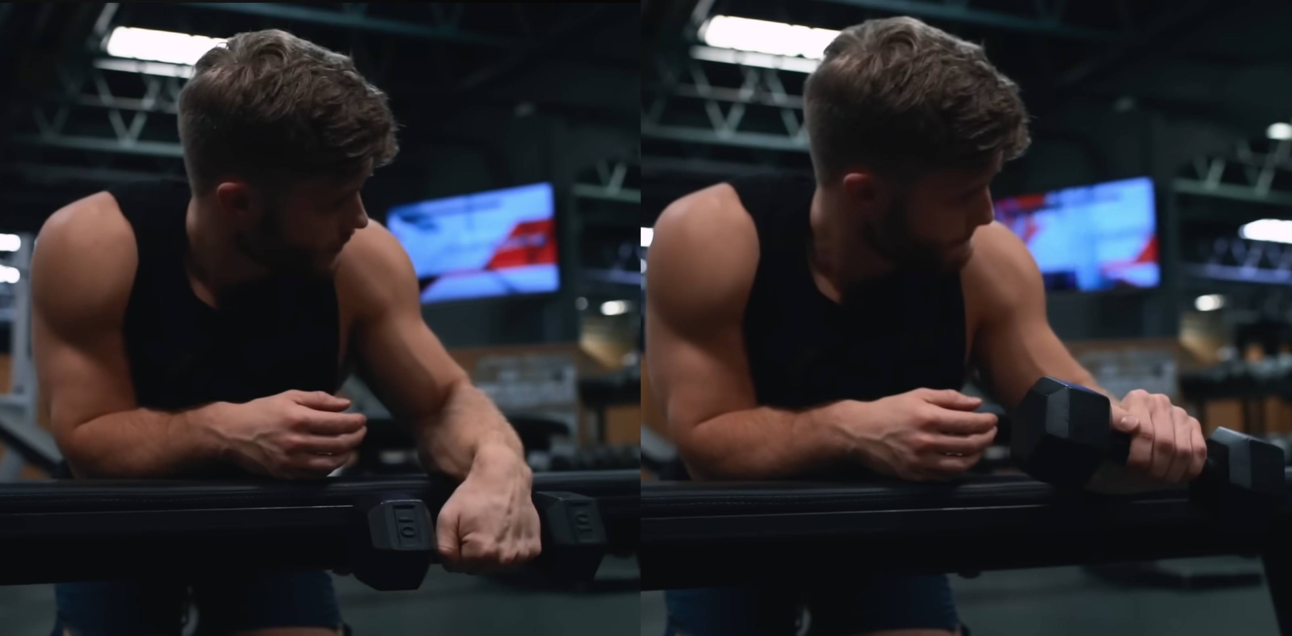 Разгибание с опорой на скамью